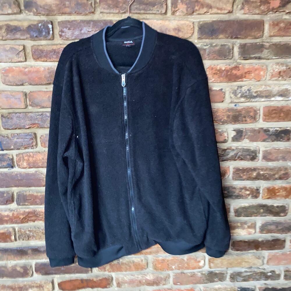 Bolle Golf Black Fleece Full Zip Bomber Jacket Men's Size Large